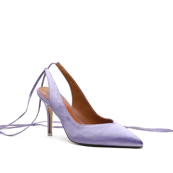 La primavera 2020 nuevo estilo en punta tacón alto de la correa de las mujeres vestido de noche de la fiesta de los zapatos [Captura de pantalla de la Transacción]