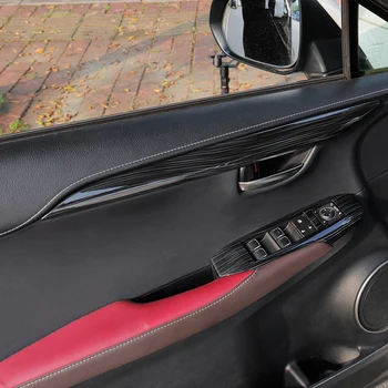 QHCP Coche Cambio de marchas Cubierta de Ventana Levante el Interruptor de Pegatina Trasera de Salida de Aire del Marco de Engranajes Panel de Decoración de Interiores Para Lexus NX-2019