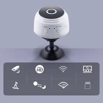 Micro Thuis Draadloze de Vídeo Cctv Mini de Seguridad y Vigilancia Met Wifi Ip Camara, Sensor de Infrarood Cmos de 2 megapíxeles Telefon de Alarma de la Cámara