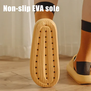 Super Suave Zapatillas de Casa antideslizante resistente al Desgaste de la Suela Gruesa Zapatillas para la Ducha de Baño de las Mujeres a los Hombres de Buena Resistencia-PESO