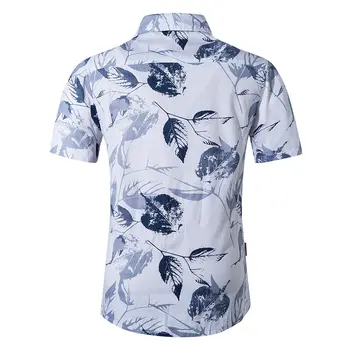 De Manga corta de los Hombres de la Camisa Hawaiana Casual Camisa de hombre apto de Verano de Algodón para Hombre Camisas de Vestir Más 5XL Transpirable Playa de la Camisa