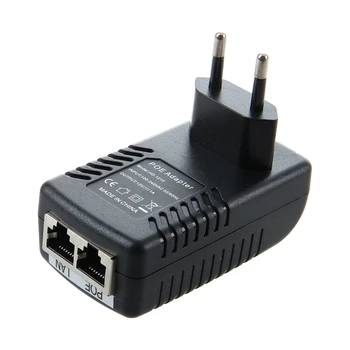 EU12V1A POE Adaptador de Red Ethernet Conector del Inyector LAN de 10/100Mbps