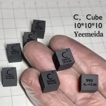5pc el 99,9% de Alta Pureza de Carbono C 1.79 g Tallada Elemento de la Tabla Periódica de Cubo de 10 mm