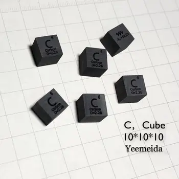 5pc el 99,9% de Alta Pureza de Carbono C 1.79 g Tallada Elemento de la Tabla Periódica de Cubo de 10 mm