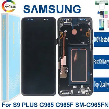 Original AMOLED S9 PLUS pantalla LCD Para SAMSUNG Galaxy S9+ G965 G965F SM-G965FN SM-965F/DS de la Pantalla LCD Digitalizador de Pantalla Táctil con Marco