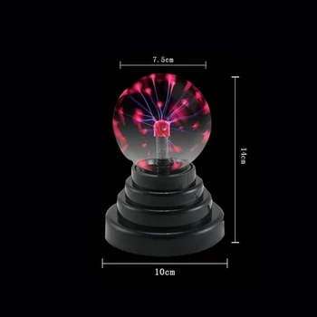 Parte de la Decoración de la Bola de la Luz de la Magia de la Bola de Plasma Novedad sentir la Detección de USB y la Batería Lámpara de Mesa Niñas Regalo de Noche de Luz