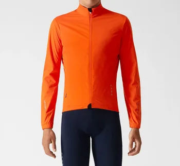 2019 toda la temporada de la naranja ligero ciclismo de lluvia Chaqueta cortavientos de alta tecnología transpirable de 3 capas de tela de la chaqueta impermeable