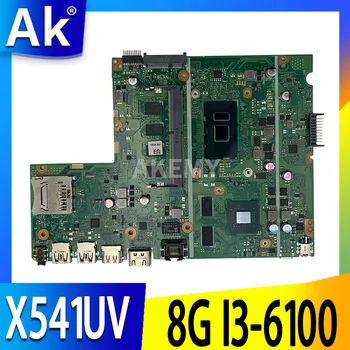 AK X541UJ X541UV de la placa base del ordenador Portátil Para Asus X541UJ X541UV X541U X541 de la Prueba original de la placa base 8G de RAM I3-6100