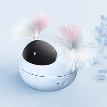 360 Grados Interactivo Mascota LED Brillante Movimiento de la Pelota de Juguete Eléctrico Automático de Carga USB Gato Gatito Perro Jugando