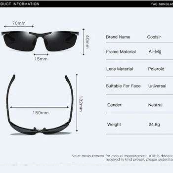 AORON Mens Gafas de sol Polarizadas Marco de Aluminio UV400 Gafas de Sol de los Deportes al aire libre de Conducción Gafas