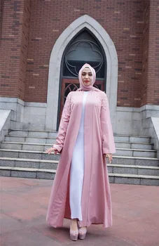 La moda Abaya arabia saudita abaya para las mujeres musulmanas vestidos con cinturón de hiyab vestido de túnica musulmane longue baju musulmán wanita