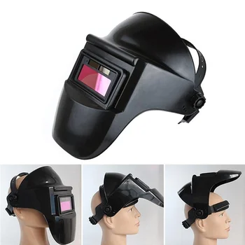Máscara de protección Soldador Máscara Solar Oscurecimiento Automático Negro Anti-reflejos de la Lente Montado en la Cabeza Sparkproof careta Anti-UV