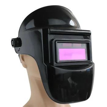 Máscara de protección Soldador Máscara Solar Oscurecimiento Automático Negro Anti-reflejos de la Lente Montado en la Cabeza Sparkproof careta Anti-UV