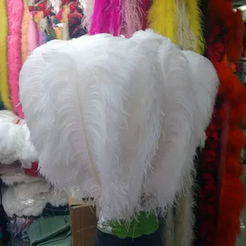 10 PCS natural plumas de avestruz blancas 70-75cm / 28to30 pulgadas de plumas de avestruz pluma de la boda decoración de envío gratis