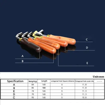 1Pcs Profesional Octogonal Llave de Cabeza RedWood Llave en forma de L Piano Metal Sintonizador de la Llave de la Herramienta de Reparación De la Zampoña Guzheng