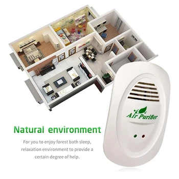 Conectable Mini Purificador de Aire Pequeña Pared de la Habitación, el Aire Refresca y Reduce los Olores De las Mascotas, de la Ión Negativo para Office Home Enchufe de EE.UU.
