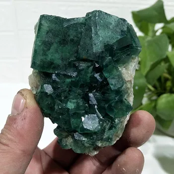 Verde Natural de cristal de fluorita Mineral de las muestras de la poderosa energía de las piedras decorativas casa de Curación de cristal