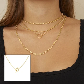 Ayudante de la Plata esterlina 925 OT Hebilla Colgante de Collar de Oro de Estilo Industrial Creativo O de la Cadena del Collar Para las Mujeres de Joyería de Regalo
