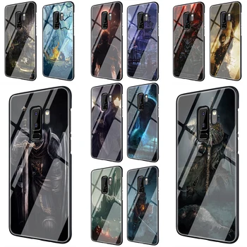 Dark souls Vidrio Templado de Teléfono de la Cubierta del Caso para Samsung Galaxy S7 borde S8 9 10 Nota 8 9 10 Plus A10 20 30 40 50 60 70