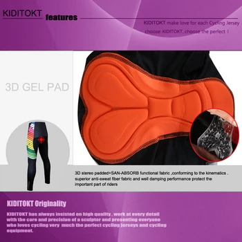 KIDITOKT 2020 las Mujeres de Invierno de Mantener Caliente Pantalones de Ciclismo Con 3D Gel Acolchado Anti-UV de MTB de la Bicicleta Mallas de las Carreras de Bicicletas Ciclismo Pantalones