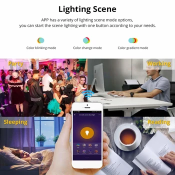 Nuevo Wifi Smart Gu10 Bombilla de Luz LED Spotlight Tuya / la vida Inteligente de la APLICACIÓN de 4W RGBCW de Control de Voz de Trabajar Con Alexa principal de Google