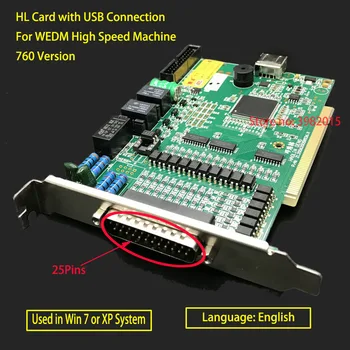 WEDM Original HL USB de la Tarjeta de Alambre de Corte Sistema de Control de la Junta de Win 7 para CNC EDM de Alta Velocidad de la Máquina