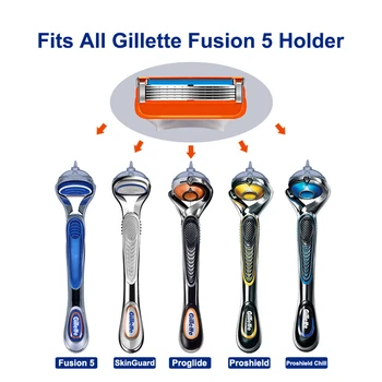 De Afeitar Cuchillas De Afeitar De Gillette Fusion 5 Cara Afeitadora Casetes Para Los Hombres Afeitarse Caso De La Barba De 5 Capas De Reemplazo De La Cuchilla De La Cabeza
