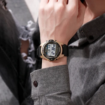 SYNOKE Reloj de los Deportes de los Hombres Relojes multifunción Impermeable a los Estudiantes de relojes de Pulsera LED de Alarma del Reloj Relogio Masculino Reloj Hombre