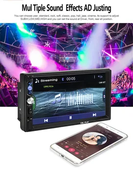 Multimedia del vehículo Mp5 Player Soporta Espejo Enlace de Android 8.0 Radio del Coche 2din de Audio Estéreo
