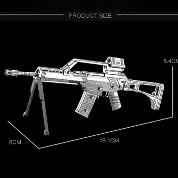 HK NANYUAN de Metales 3D Puzzle Modelo de Kit de GEWEHR G36 la Pistola de Montaje Modelo DIY 3D, Corte Láser Modelo de Rompecabezas Juguetes para los Niños Adultos