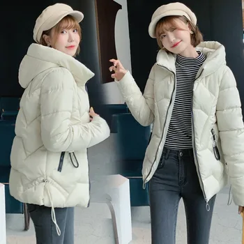 Las mujeres de la Chaqueta de Parkas 2019 Invierno Nueva Moda de Algodón Acolchado Abrigo Cálido Básicos de la Chaqueta de la Mujer Casual de ropa exterior de Gran Tamaño 5XL 6XL M332