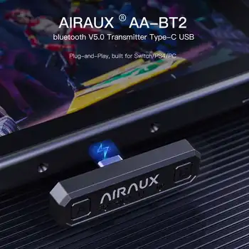 BlitzWolf AIRAUX AA-BT2 bluetooth 5.0 Transmisor Dual Streaming de alta definición de Audio Estéreo de alta fidelidad Juego de Adaptador Inalámbrico APT Baja Latencia
