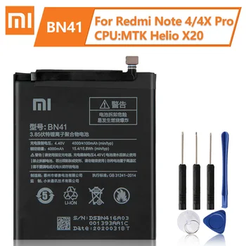 XiaoMi Original del Reemplazo de la Batería BN41 Para xiaomi Redmi Note 4 Redmi Note4pro Note4 4G+de gama Alta de la configuración de la Batería de 4100mAh