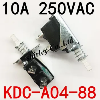 Envío gratis 5PCS 10A 250V AC SPST 2 Pasadores de Empuje del Botón de Interruptor de Alimentación KDC-A04-88 nuevo KDC-A04 Desde el bloqueo