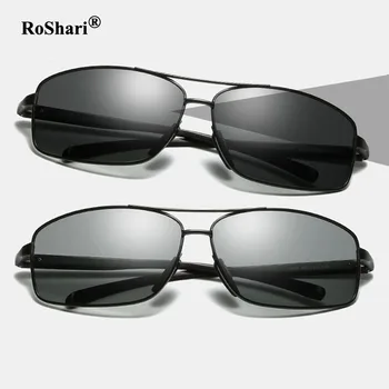 RoShari A54 Fotocromáticas de Gafas de sol de los Hombres Polarizadas de Alta Definición Descolorida de Conducción Gafas de Sol gafas de sol hombre