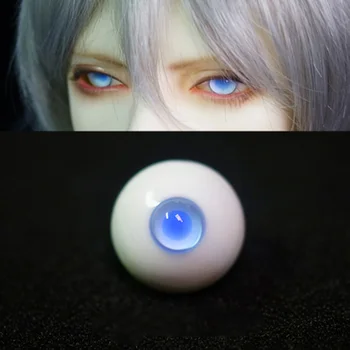BJD de Cristal de los Ojos de hielo azul 12 / 14 / 16 mm con la pequeña iris para la muñeca bjd