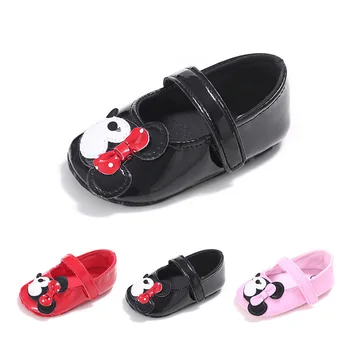 Disney Nuevos Zapatos de Bebé de la Princesa de Niña Zapatos de dibujos animados de Minnie mouse de Cuero de la PU del Recién nacido Primero Caminantes Niño Zapatos Para Niñas