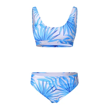 2020 Nuevo Sexy Cintura Alta del Bikini Traje de baño de las Mujeres trajes de baño Bandeau de Impresión Push Up Bikini Set de dos piezas Traje de ropa de Playa Traje de baño