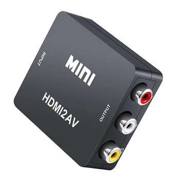1080P Mini RCA a HDMI AV compuesto adaptador es válida para quitar de HDMI a RCA AV Convertidor Compuesto CVBS de Audio Adaptador de Vídeo De PAL/NTSC