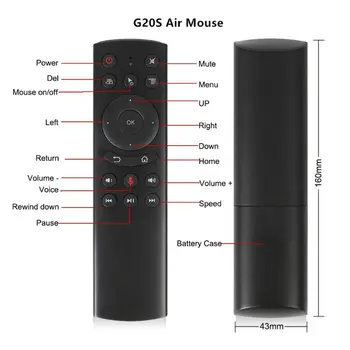 G20S Giroscopio Inteligente de Voz, Control Remoto IR de Aprendizaje 2.4 G Wireless Fly Air Mouse PXPE