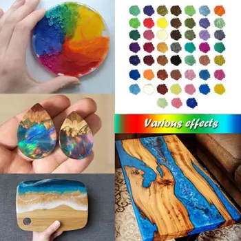 24 Colores De Calidad Cosmética Nacarados Natural De Mica Mineral En Polvo De Resina Epoxi Tinte Pigmento De Perlas