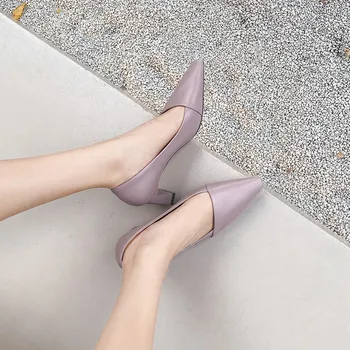 FEDONAS 2021 de la Moda las Mujeres los Zapatos más nuevos de Cuero Genuino zapatos de Tacón Alto de las Bombas Superficiales Fiesta de la Boda Punta del Dedo del pie Zapatos De las Mujeres de Tacones