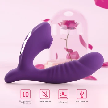 Vaginal chupando vibrador de 10 velocidades de vibración sexo oral chupar la estimulación del clítoris femenino masturbación sexo adulto juguete