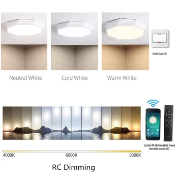 Moderno Creativo de la Geometría de Techo de luz LED Para la Sala de estar Pasillo Dormitorio Cocina Ultra-Delgada de 6CM Lámpara de Techo Sala de Luminaria de la APLICACIÓN