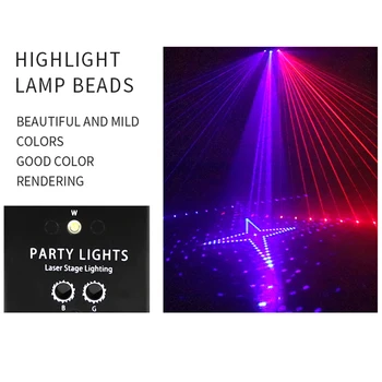 9 Ojos de la Etapa del Laser Proyector Con Controlador para Discoteca Fiesta de las Luces Estroboscópicas Efecto de la Lámpara Profesional RGB Luz del Disco de DJ de la Lámpara