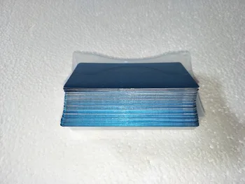 100pcs en Blanco de la sublimación del metal el nombre de la tarjeta de la impresión en blanco de la tarjeta de negocios uso de sublimación de tinta y de papel compatible con la Impresión de cinco colores