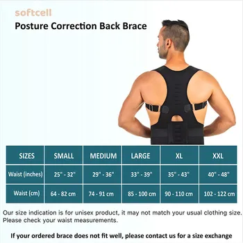 La terapia magnética corrector de postura llave partidario de hombro de la espalda cinturón de soporte menwomen llaves y el apoyo de la correa de hombro de la postura