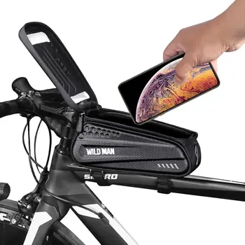 HOMBRE SALVAJE ES3 Impermeable Bolsa de la Bicicleta Marco de Tubo Frontal Superior de Ciclismo Bolsa Con TPU Sensible Pantalla Táctil Para MTB Accesorios de Moto