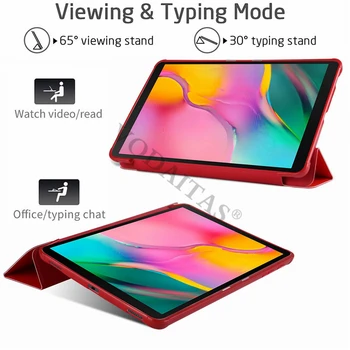 Magnético Caso para Samsung Galaxy Tab 10.1 2019 SM-T510 SM-T515 WI-FI LTE Funda de Cuero Smart Cover de Pie Flip Caso Cubierta Inteligente