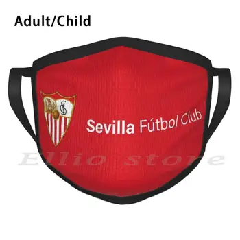 Sevilla Euro Club de Adulto Niños Cálida Bufanda de BRICOLAJE Máscara Sevilla Sevilla Club de Sevilla Equipo de Fútbol del Sevilla Fútbol Club español